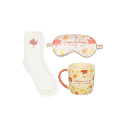 Autumn Hibernation Kit with Mug, Socks and Eye Mask