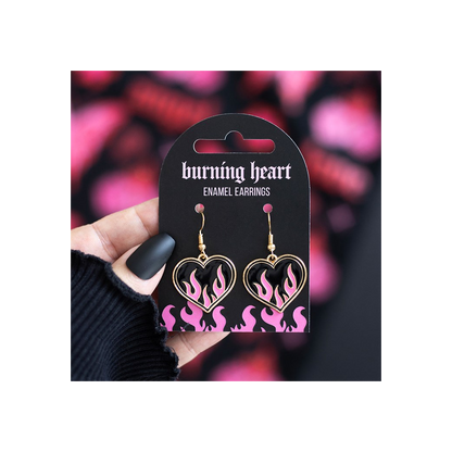 Burning Heart Earrings