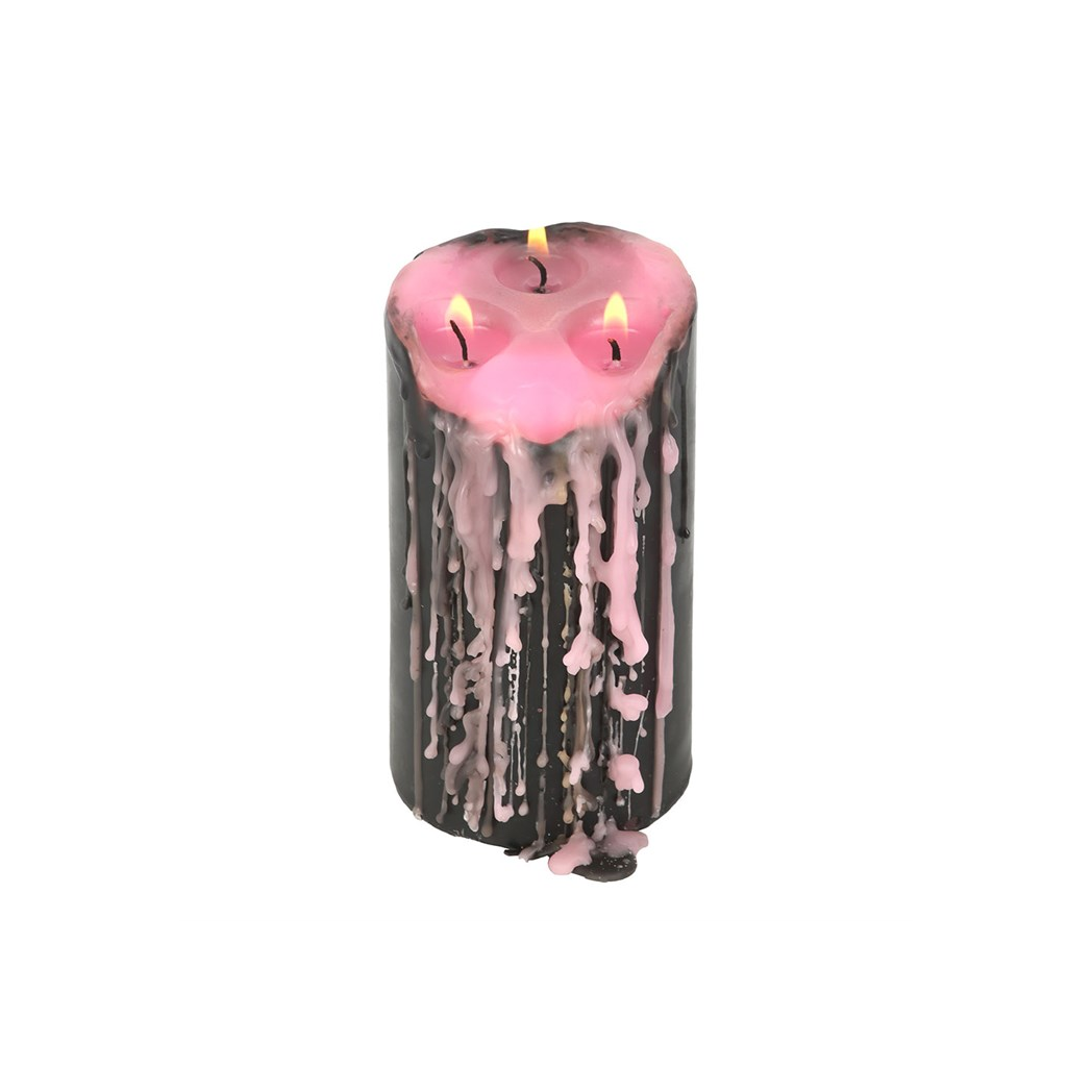 Large Pink Vampire Tears Pillar Candle