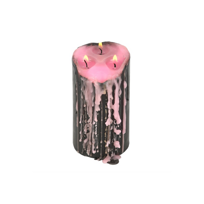 Large Pink Vampire Tears Pillar Candle