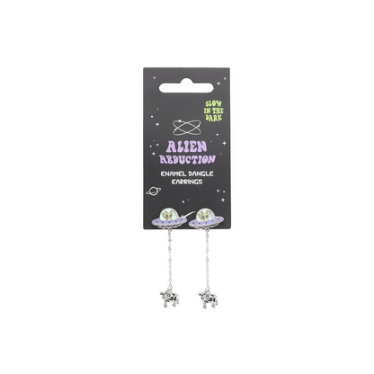 Glow in the Dark Alien Abduction Dangle Earrings