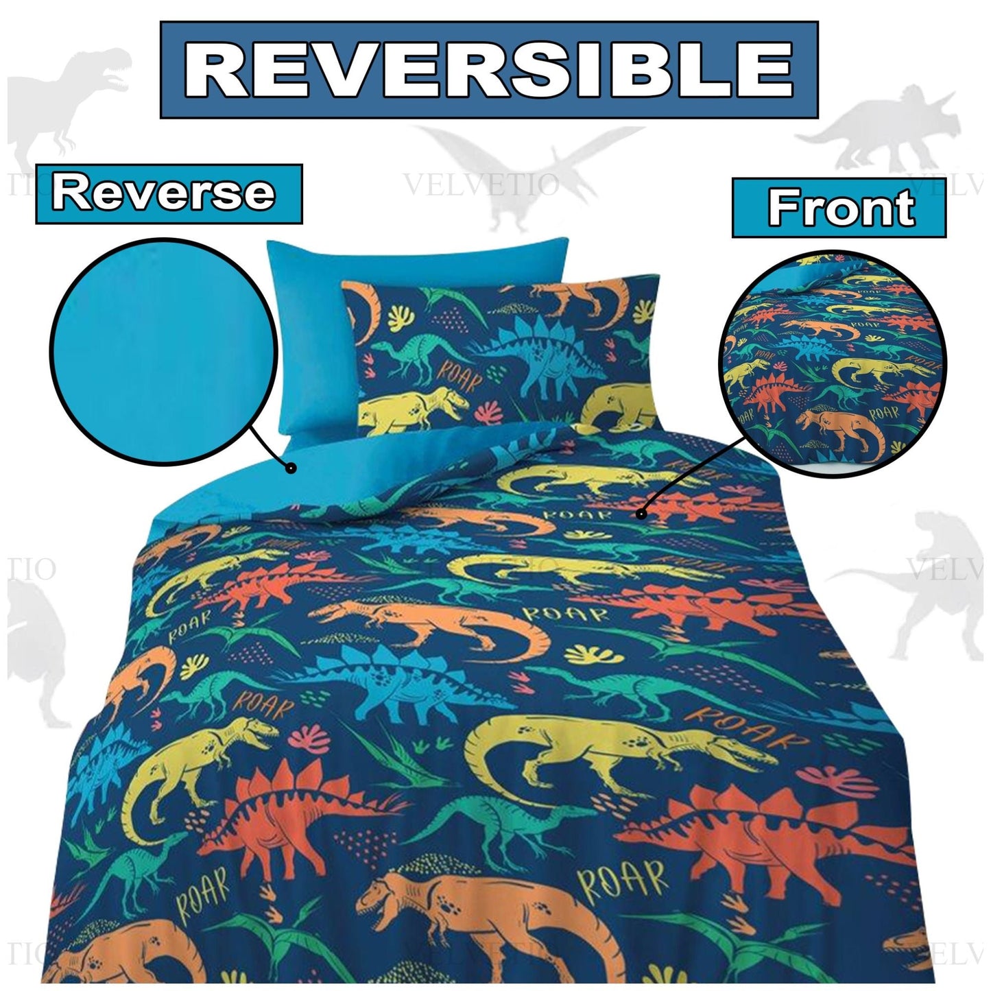 Dino Roar Single Duvet Set