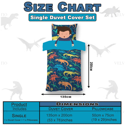 Dino Roar Single Duvet Set
