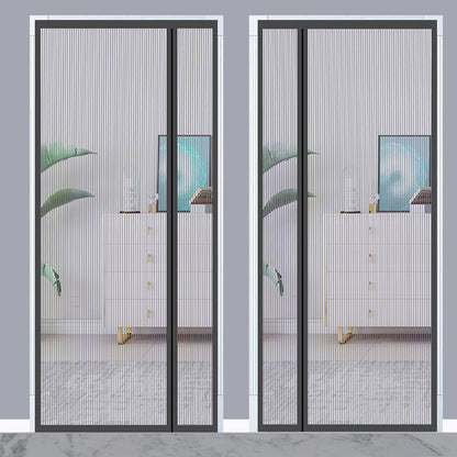 Insect Fly Mesh Door Curtain - Grey,