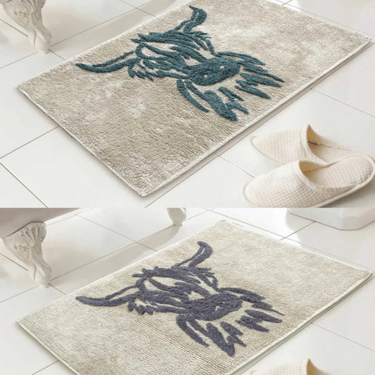 Highland cow cotton bath mat