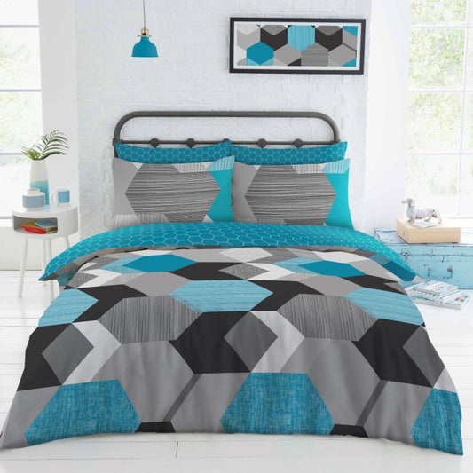 Hexagon Geo Pattern Duvet Set