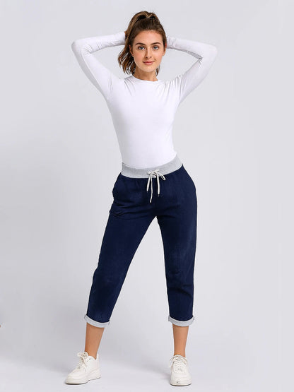 Italian Joggers Floral Print and Plain