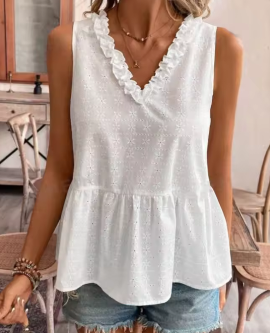 Ladies Fashion Sleeveless Blouse