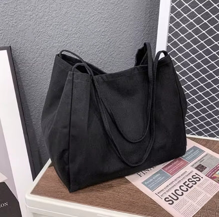 Casual Large Capacity Canvas Shopper Tote Bag