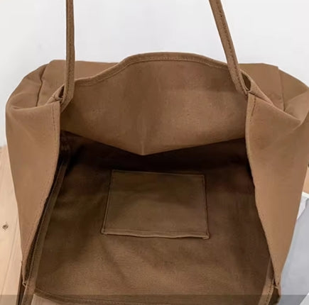 Casual Large Capacity Canvas Shopper Tote Bag
