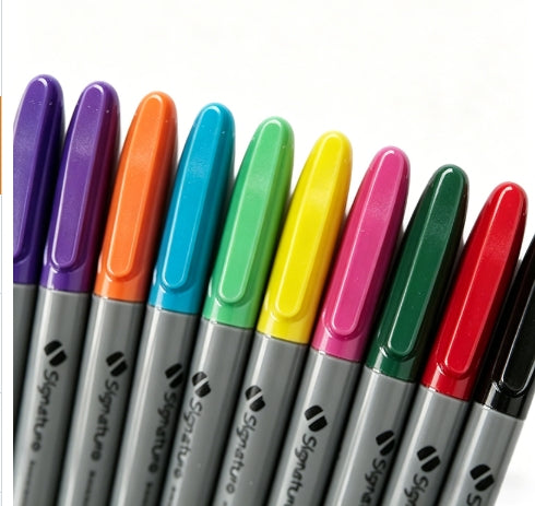 10PCS Fine Tip Coloured Marker Pens