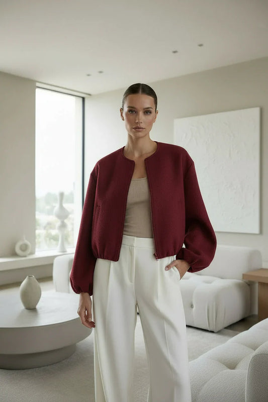 Stylish Zip Up Bomber Jacket