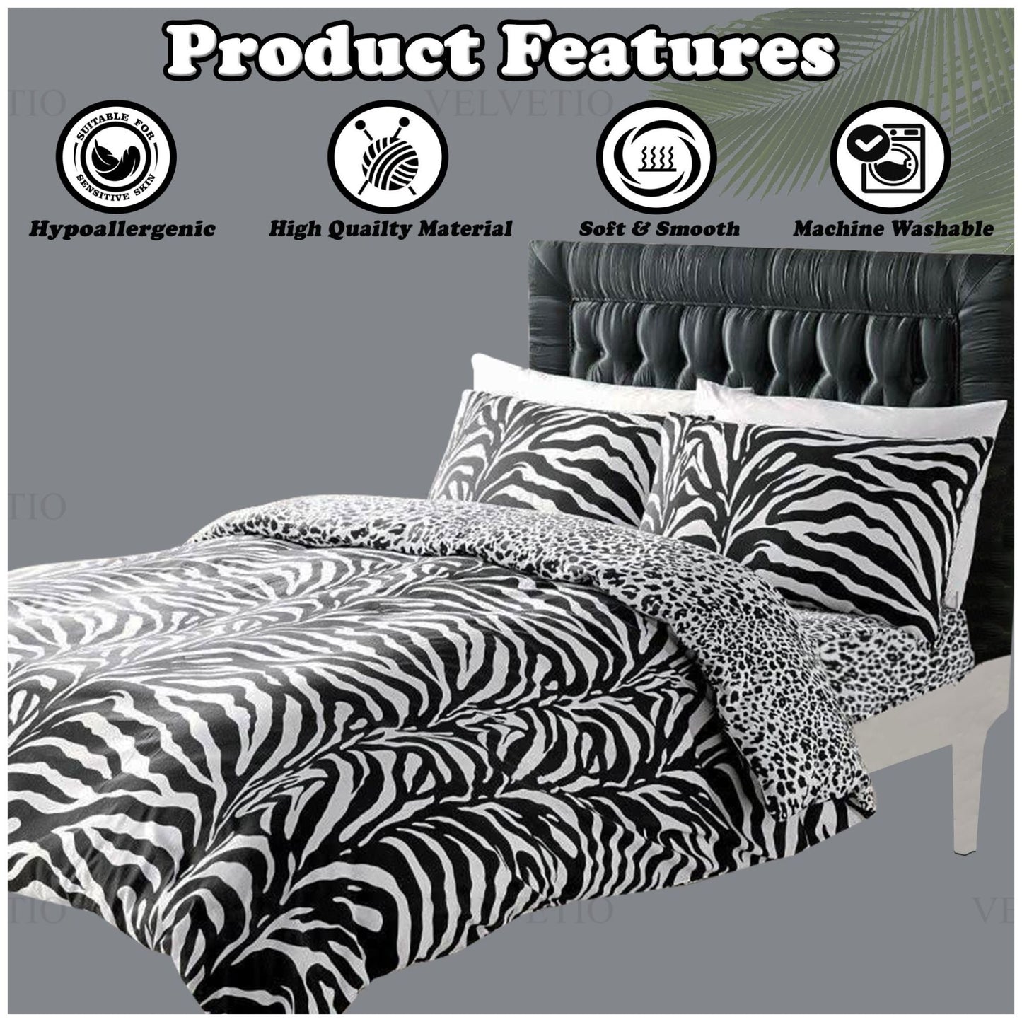 Zebra Print Duvet Set