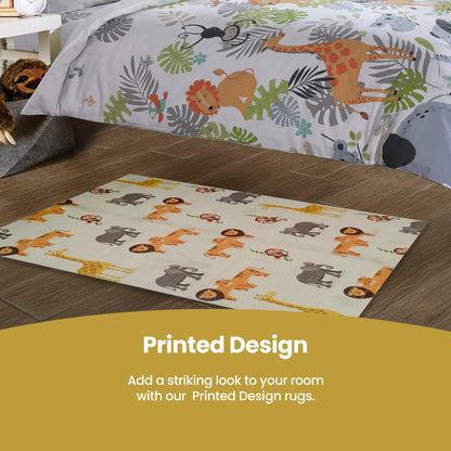 Safari Animal Printed Rug