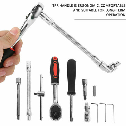 46PCS Metric Socket Set Ratchet Torx Wrench Kit