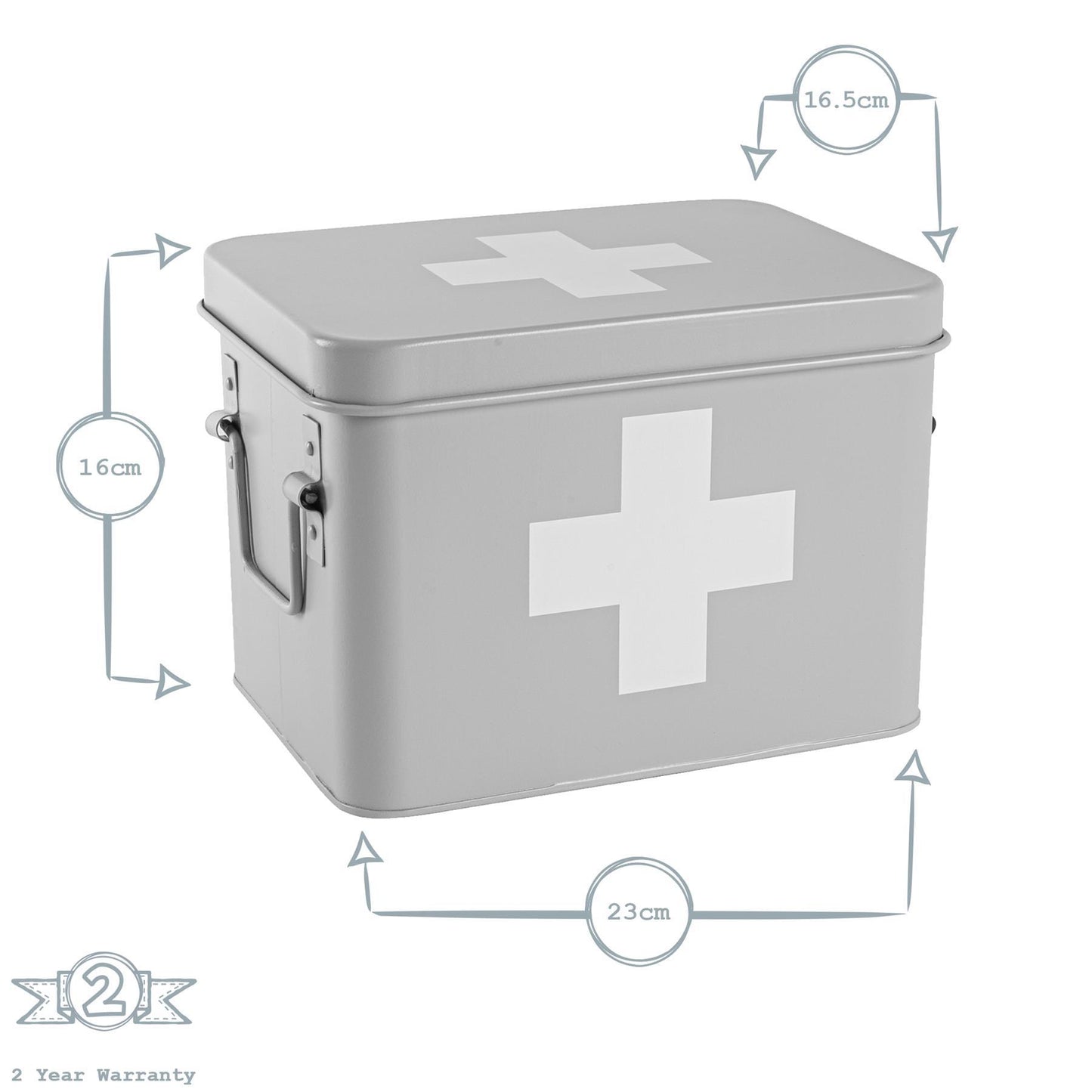 Grey Vintage First Aid Tin