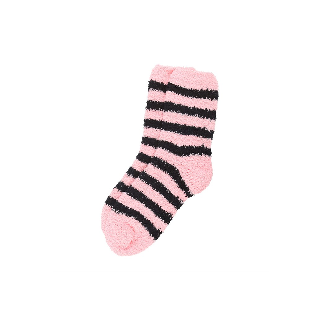 Pink and Black Striped Socks in Coffin Gift Box