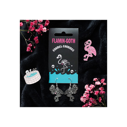Flamin-goth Enamel Dangle Earrings