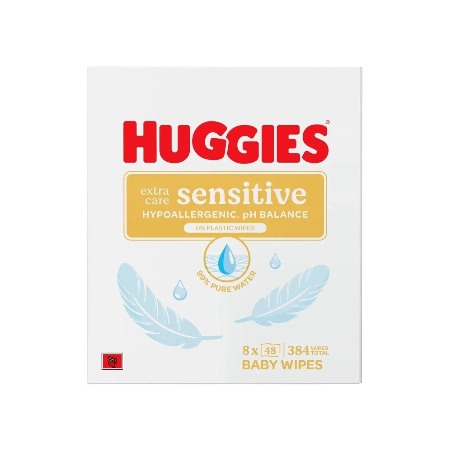 Huggies Pure Extra Sensitive Baby Wipes 8x48 pcs