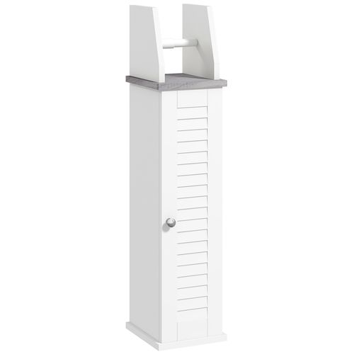 Slim Toilet Roll Storage Unit with Cupboard