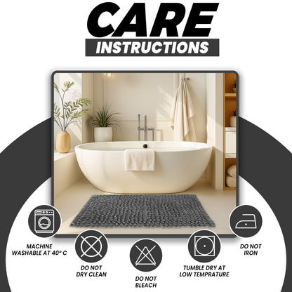 Jumbo Loop Bath Mat Non Slip Water Absorbent Mat