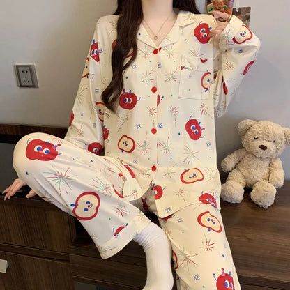 Purple Heart Sweet Style Sleepwear