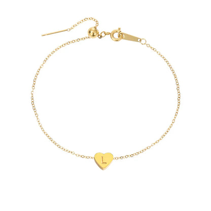Heart Shape Gold Plated Anklet