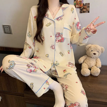 Purple Heart Sweet Style Sleepwear