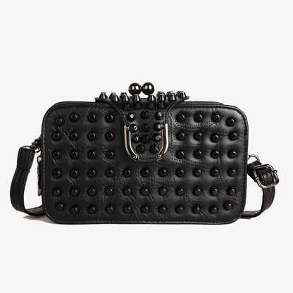 Trendy Rivet Embellished Ladies Crossbody Bag New Style Single Shoulder Bag Fashionable Clutch Small Square Bag For Women