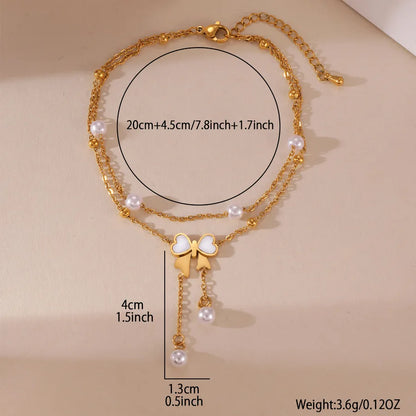 Sweet Bow Knot Gold Plated Anklet