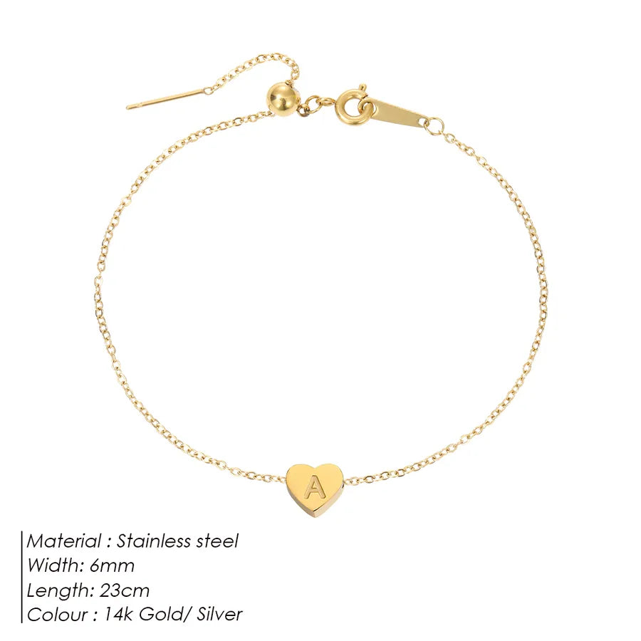 Heart Shape Gold Plated Anklet
