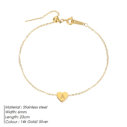 Heart Shape Gold Plated Anklet