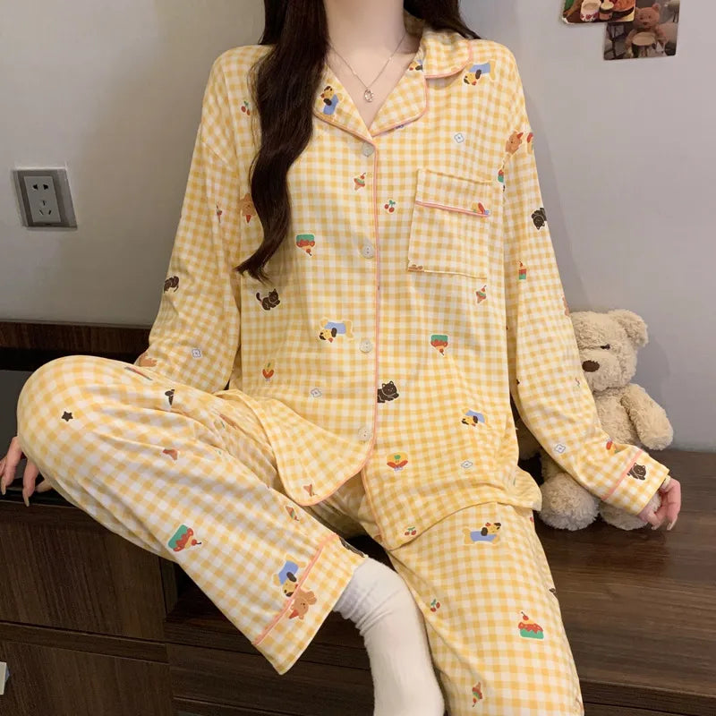 Purple Heart Sweet Style Sleepwear