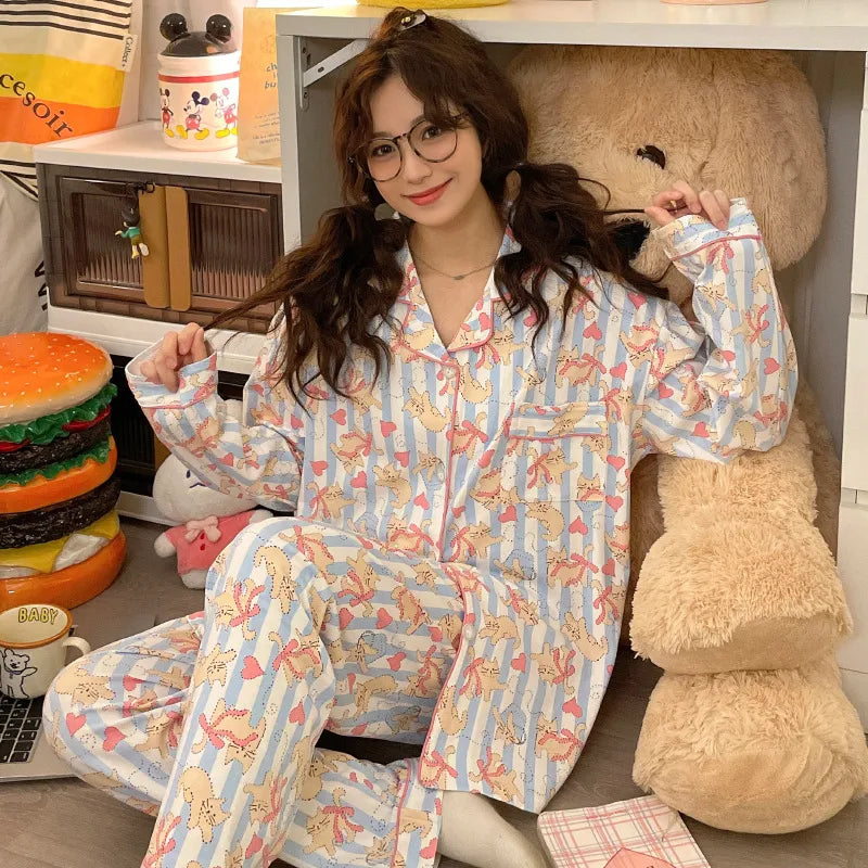 Purple Heart Sweet Style Sleepwear