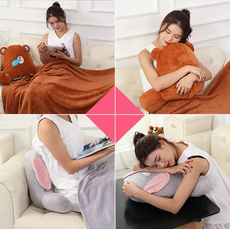 Cute Cartoon Lumbar Support Pillow