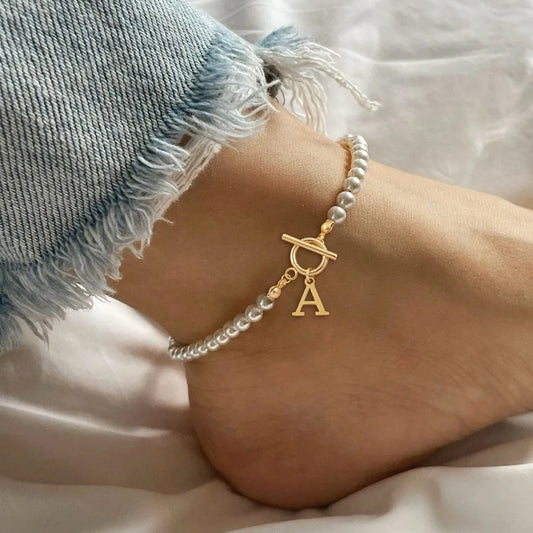 Artificial Pearl Anklet