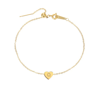 Heart Shape Gold Plated Anklet