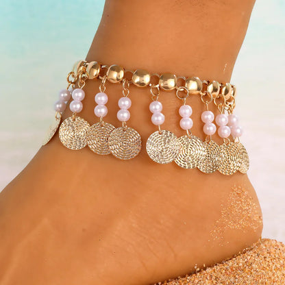 Elegant Ethnic Style Leaf Anklet
