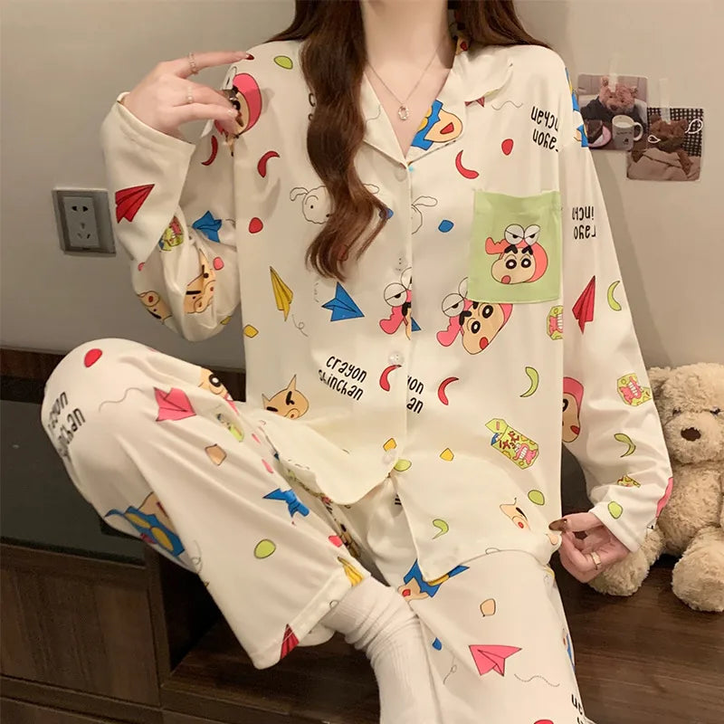 Purple Heart Sweet Style Sleepwear