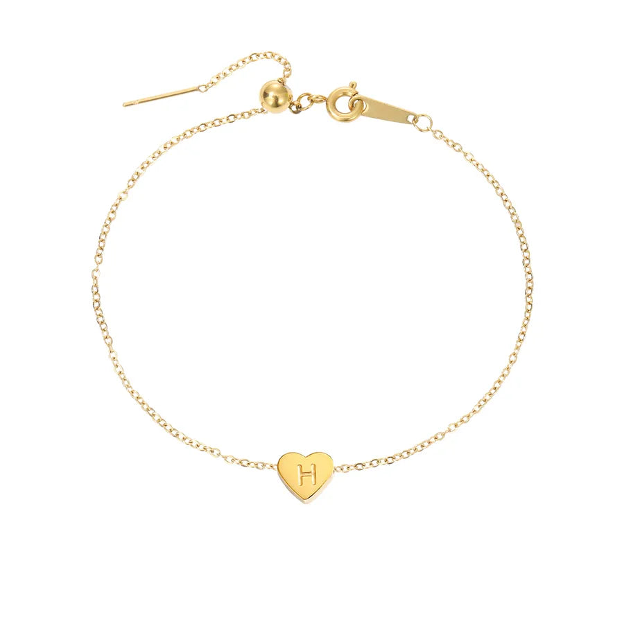 Heart Shape Gold Plated Anklet