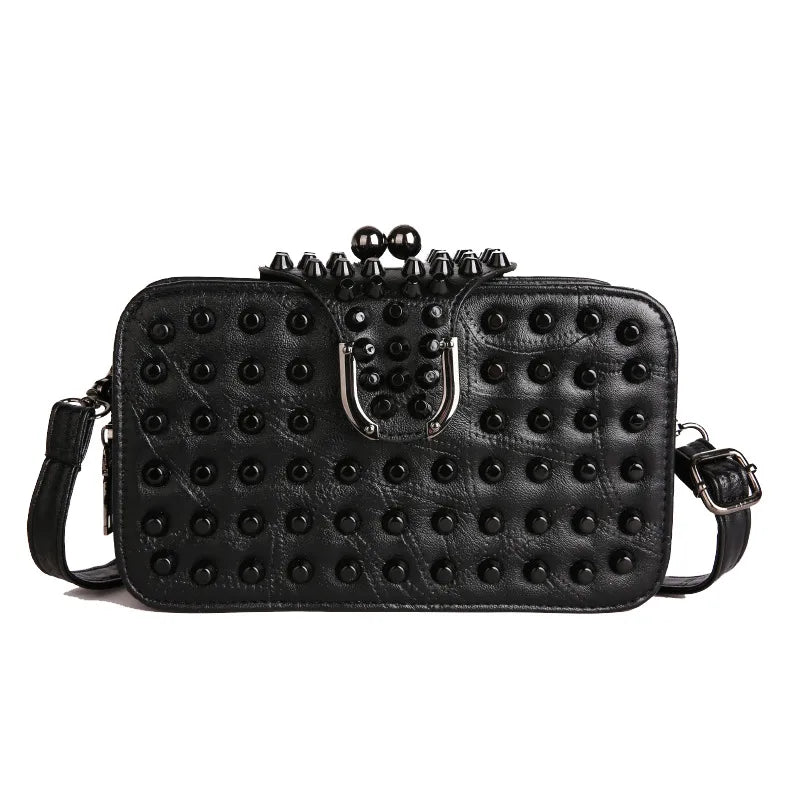 Trendy Rivet Embellished Ladies Crossbody Bag New Style Single Shoulder Bag Fashionable Clutch Small Square Bag For Women