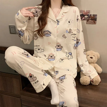 Purple Heart Sweet Style Sleepwear