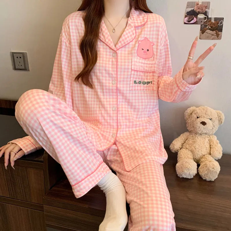 Purple Heart Sweet Style Sleepwear