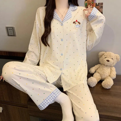 Purple Heart Sweet Style Sleepwear