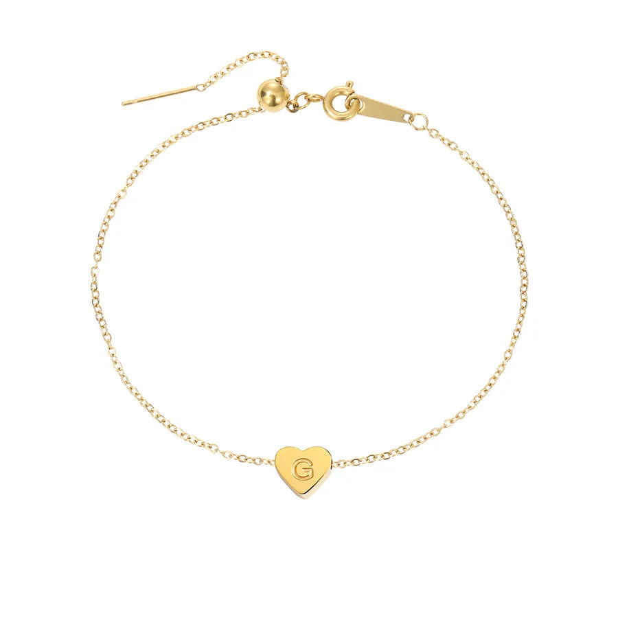 Heart Shape Gold Plated Anklet