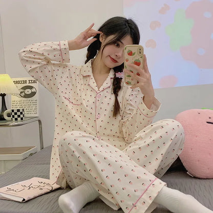 Purple Heart Sweet Style Sleepwear