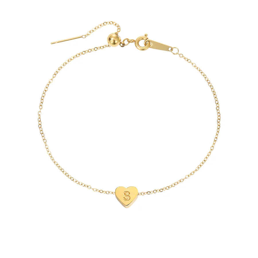 Heart Shape Gold Plated Anklet