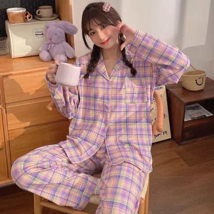 Purple Heart Sweet Style Sleepwear