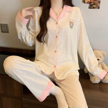 Purple Heart Sweet Style Sleepwear
