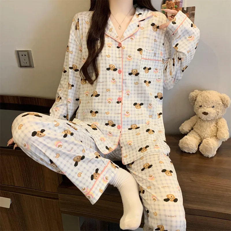 Purple Heart Sweet Style Sleepwear
